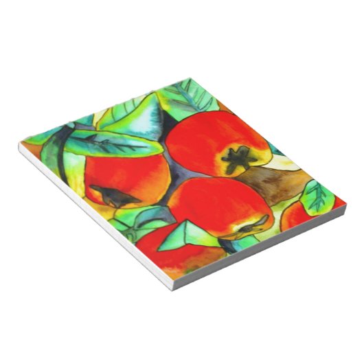 Bloc-note Red Apples aquarelle art original (Incliné)