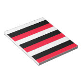 Bloc-note Red, black and white stripes (Incliné)