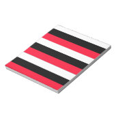 Bloc-note Red, black and white stripes (Tourné)