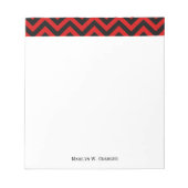 Bloc-note Red, Black Large Chevron Zig Zag (Devant)