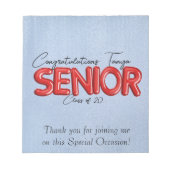 Bloc-note Red & Blue Graduation Barre de bonbons Wraps Fête (Devant)