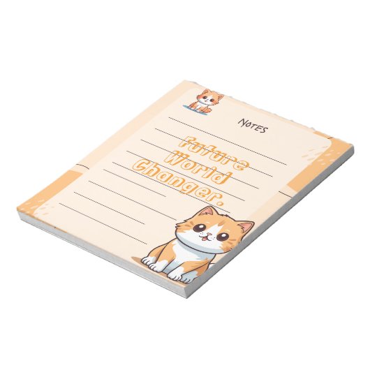 Bloc-note Red Blue Yellow Playful Kids Personalized Notepad (Tourné)