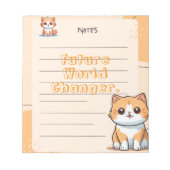 Bloc-note Red Blue Yellow Playful Kids Personalized Notepad (Devant)