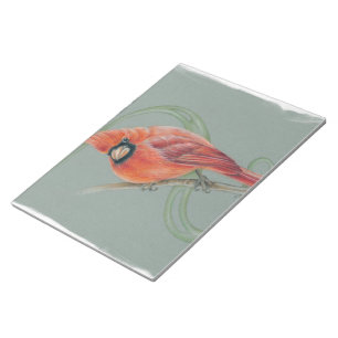 Bloc-note Red Cardinal Bird Art Drawing