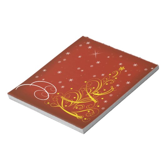 Bloc-note Red Christmas scene (Tourné)