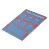 Bloc-note Red crabs on blue weekly schedule notes (Incliné)