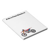 Bloc-note Red dirt bike motorcycle (Incliné)