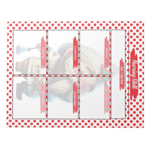 Bloc-note Red Dr Gnome Modèle des compétences des étudiants  (Devant)