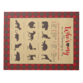 Bloc-note Red Flannel qui est ma maman bébé animal douche je (Devant)