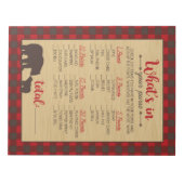 Bloc-note Red Flannel What's In Your Purse Baby shower Jeu (Devant)