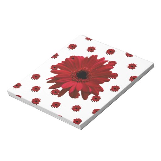 Bloc-note Red Gerbera Daisy Fête des Mères (Tourné)