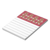 Bloc-note Red Gingerbread Boys Notepad (Tourné)
