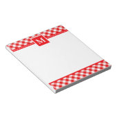Bloc-note Red gingham check Monogram (Incliné)