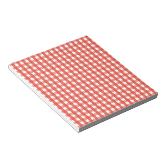 Bloc-note Red Gingham Check Pattern (Incliné)