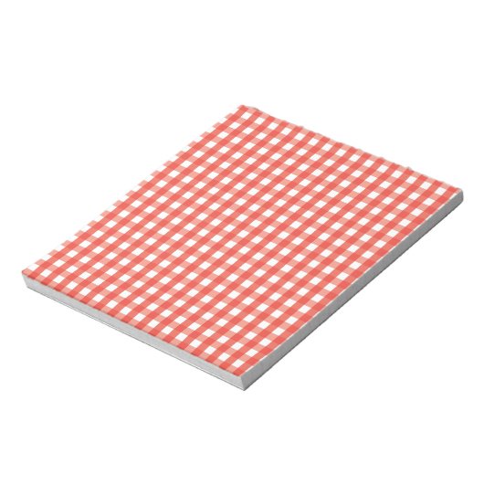 Bloc-note Red Gingham Check Pattern (Tourné)