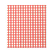 Bloc-note Red Gingham Check Pattern (Devant)