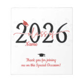 Bloc-note Red Graduation Candy Bar Wraps Party Favoriser (Devant)