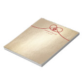 Bloc-note Red Knot Union Double Bonheur Mariage chinois (Tourné)