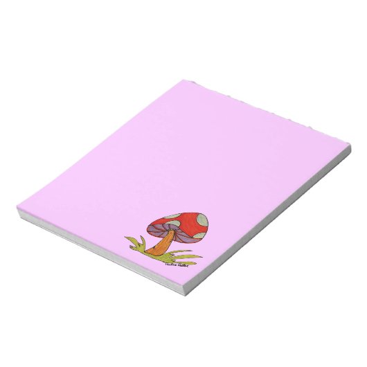 Bloc-note Red Mushroom with purple background (Tourné)