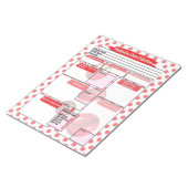 Bloc-note Red Pills Modèle des médicaments pour étudiants en (Incliné)