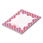 Bloc-note Red Pink Hearts Pattern Valentine Gift Notepad (Tourné)