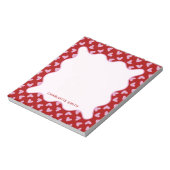 Bloc-note Red Pink Hearts Pattern Valentine Gift Notepad (Tourné)