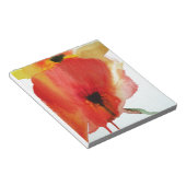 Bloc-note Red Poppies aquarelle art floral moderne (Incliné)