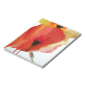 Bloc-note Red Poppies aquarelle art floral moderne (Tourné)