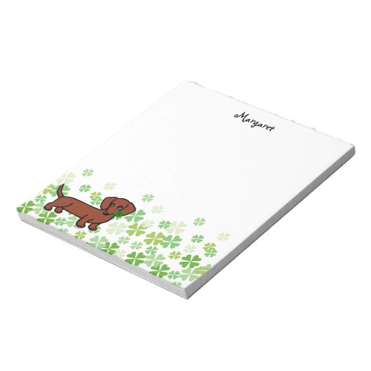 Bloc-note Red Smooth Dachshund 2 (Tourné)