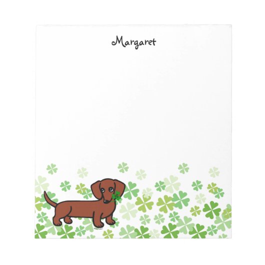 Bloc-note Red Smooth Dachshund 2 (Devant)