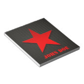 Bloc-note Red Star on Black Carbon Fiber (Incliné)