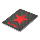 Bloc-note Red Star on Black Carbon Fiber (Tourné)
