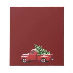 Bloc-note Red Vintage Truck   Holiday