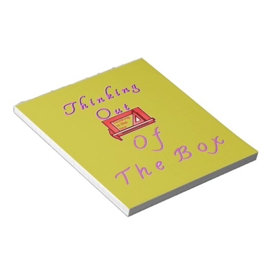 Bloc-note Réflexion à l'extérieur de la conception de boîte (Incliné)