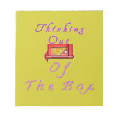 Bloc-note Réflexion à l'extérieur de la conception de boîte (Devant)