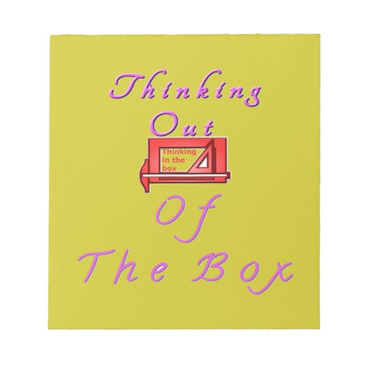 Bloc-note Réflexion à l'extérieur de la conception de boîte (Devant)