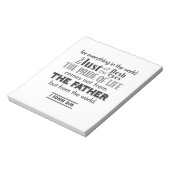 Bloc-note Réflexion spirituelle Art - 1 Jean 2:16 (Tourné)