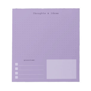 Bloc-note Réflexions & Idées esthétiques rétro couleur viole
