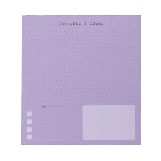 Bloc-note Réflexions & Idées esthétiques rétro couleur viole (Devant)