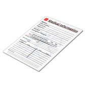 Bloc-note Réfrigérateur d'urgence d'information Médicale (Incliné)