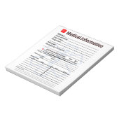Bloc-note Réfrigérateur d'urgence d'information Médicale (Tourné)