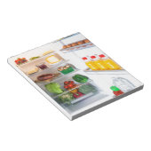 Bloc-note Réfrigérateur ouvert rempli de nourriture (Incliné)