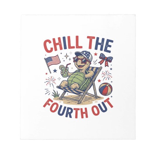 Bloc-note Refroidir le quatrième Turtle Summer Holiday Shirt (Devant)