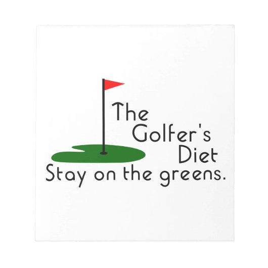 Bloc-note Régime des golfeurs (Devant)