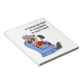 Bloc-note Régime équilibré de chocolat (Incliné)