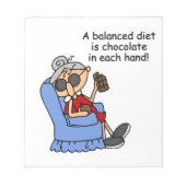 Bloc-note Régime équilibré de chocolat (Devant)