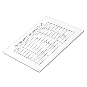 Bloc-note Registre de comptes