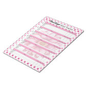 Bloc-note Registre de glycémie et de repas aux fleurs roses (Incliné)