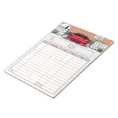 Bloc-note Registre de Réparation de Voiture (Incliné)