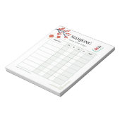 Bloc-note Registre de score de jeu de Mahjong (Tourné)